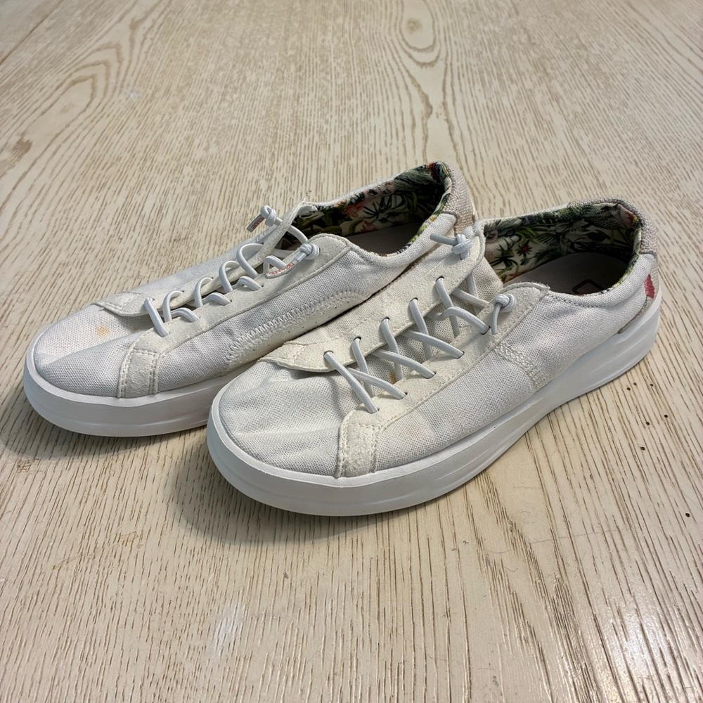 Women’s Hey Dude Karina Tropical Loafer Shoes (Coconut White)